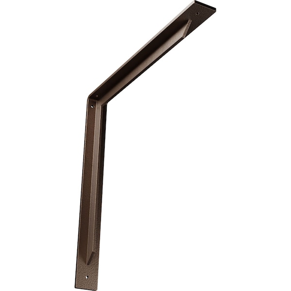 Ekena Millwork Stockport Steel Bracket, Hammered Dark Bronze 2"W x 18"D x 18"H BKTM02X18X18STHDB - main